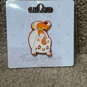 Tasty Peach Unicorn Cat Enamel Pin Meowchi Candy corn Unicorn Collector pin cat